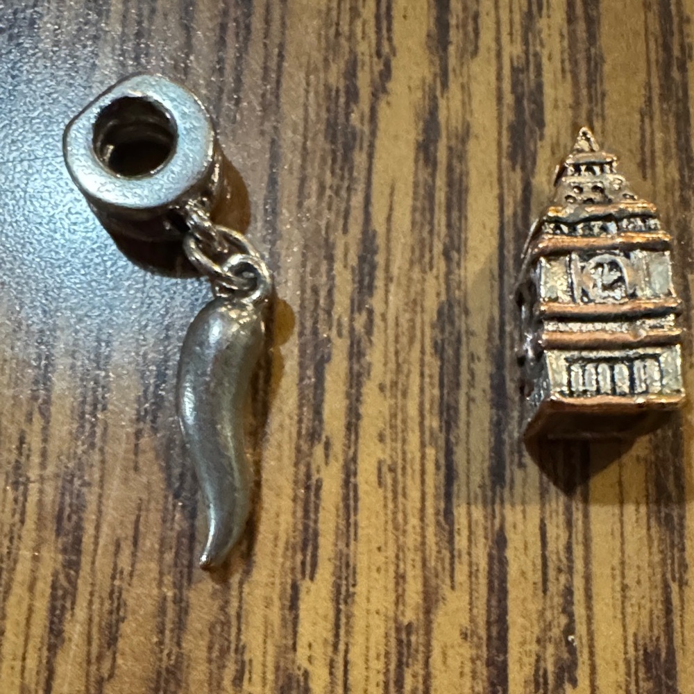 Pandora Silver and Gold Charm Set